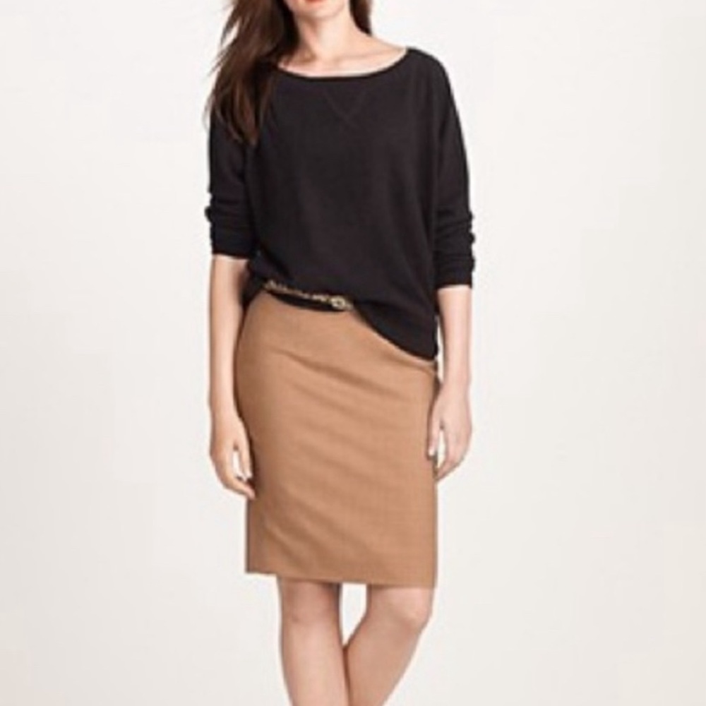 J. Crew Tan Camel Pencil Skirt - Picture 3 of 6